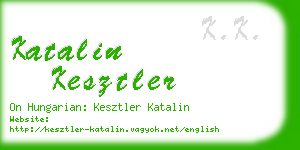 katalin kesztler business card